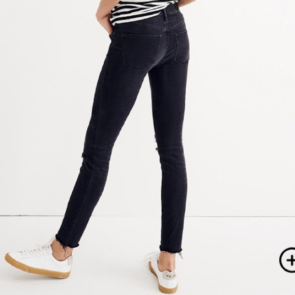 Madewell Denim - 9" Mid-Rise Skinny Jeans in Black‎ Sea #47